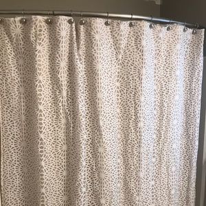 Lace Shower Curtain and Metal Rings